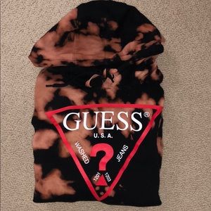 Bleached Tie-Dye Guess Hoodie